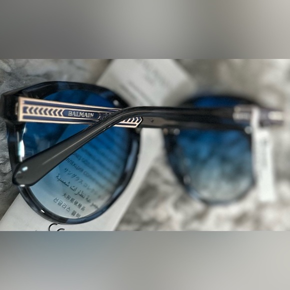 RARE Balmain NWT Women\'s Blue BI 2523 53mm Polarized Sunglasses main image 16